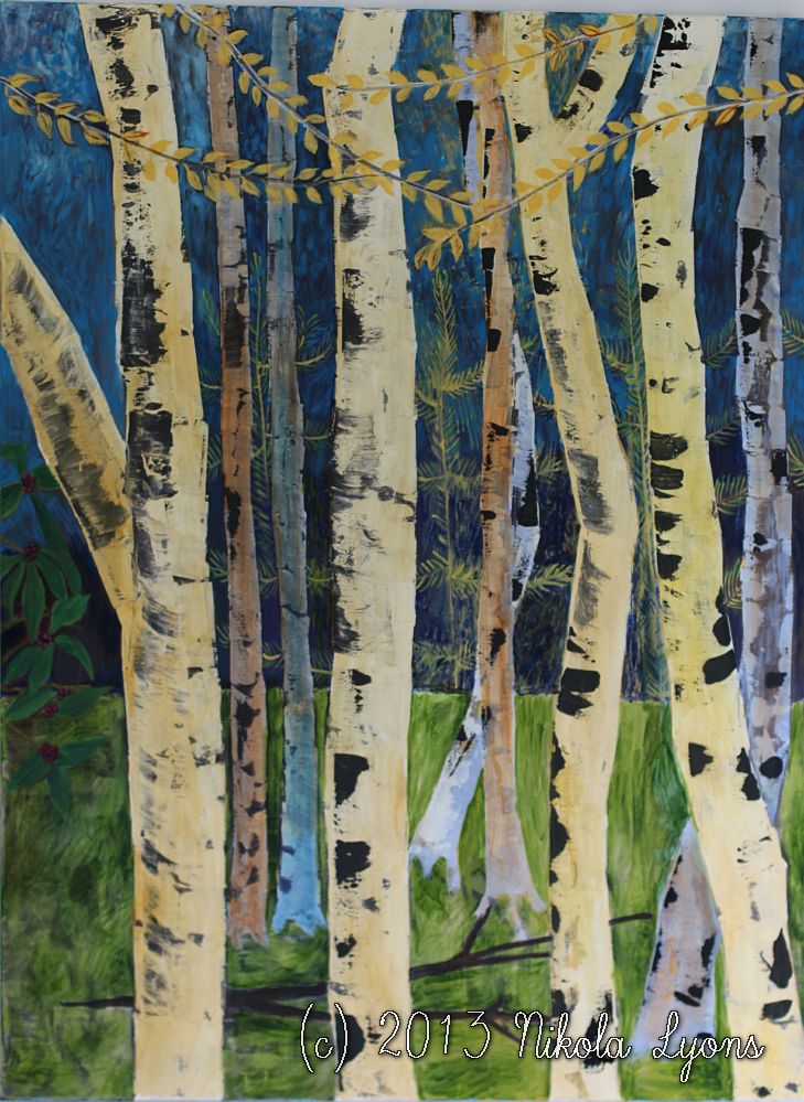 Nikola Lyons:  Birch Trees